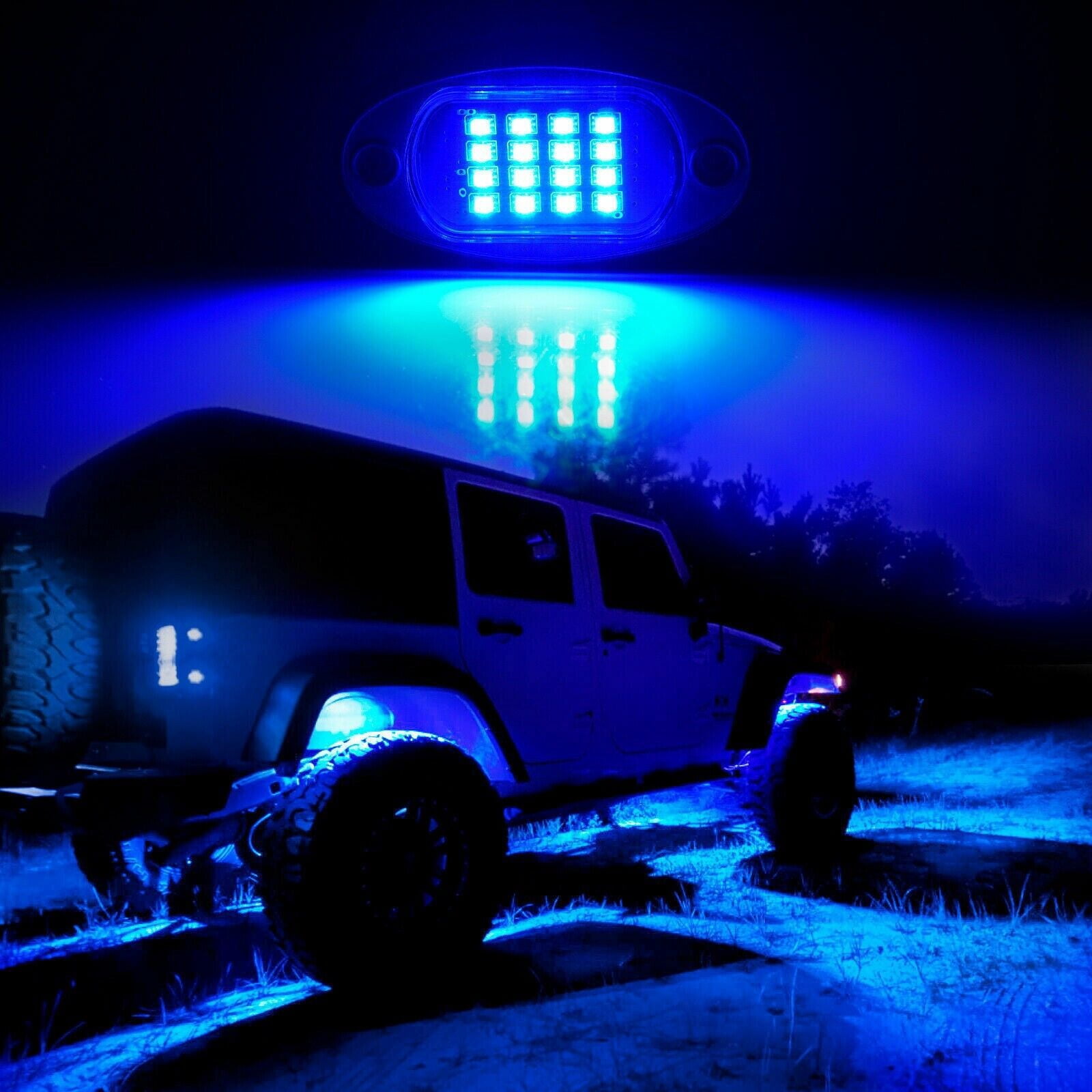 XZKING 8Pods Metal DreamColor RGB LED Rock Lights for Trucks Jeep Golf Cart ATV UTV SUV Offroad with APP/RF Remote, Multicolor Brake Underglow Light Neon Aluminum Waterproof 12V Underbody Lights