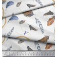 thumbnail image 3 of Soimoi polyester Crepe Fabric Feather & Dream Catcher Home Decor Fabric Prints By Yard 52 Inch Wide, 3 of 3