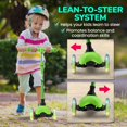thumbnail image 2 of Hurtle Mini Kickboard Scooter for Kids - Height Adjustable 25''-28'', Lightweight 3-Wheels with LED Light-up, Anti-Slip,Indoor/Outdoor Fun, Micro-Scooter for Ages 2-5, 2 of 7