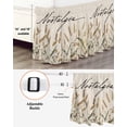 thumbnail image 3 of Retro Fall Bed Skirt Simple Wheat Hand Painting Nostalgia Linen Bed Skirts California King Size 18 Inch Drop, Wrap Around Dust Ruffle&nbsp;Bedskirt with Adjustable Elastic Belt for Queen Size Beds, 3 of 7