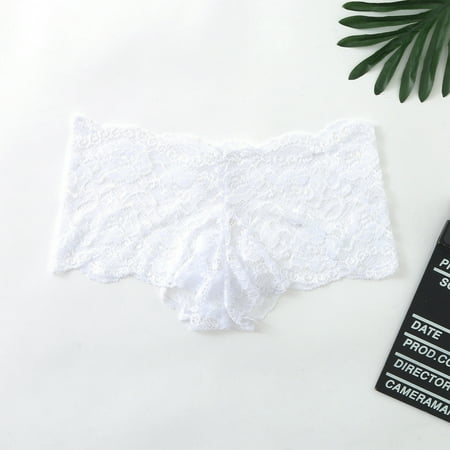 

DENGDENG Womens Low Rise G-String FloralSexy Panties Thong Lace See Through Underwear