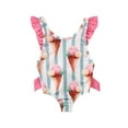 thumbnail image 1 of goowrom Baby Girls Summer Stripes Ice Cream Prints Backless Swimsuit, 1 of 9