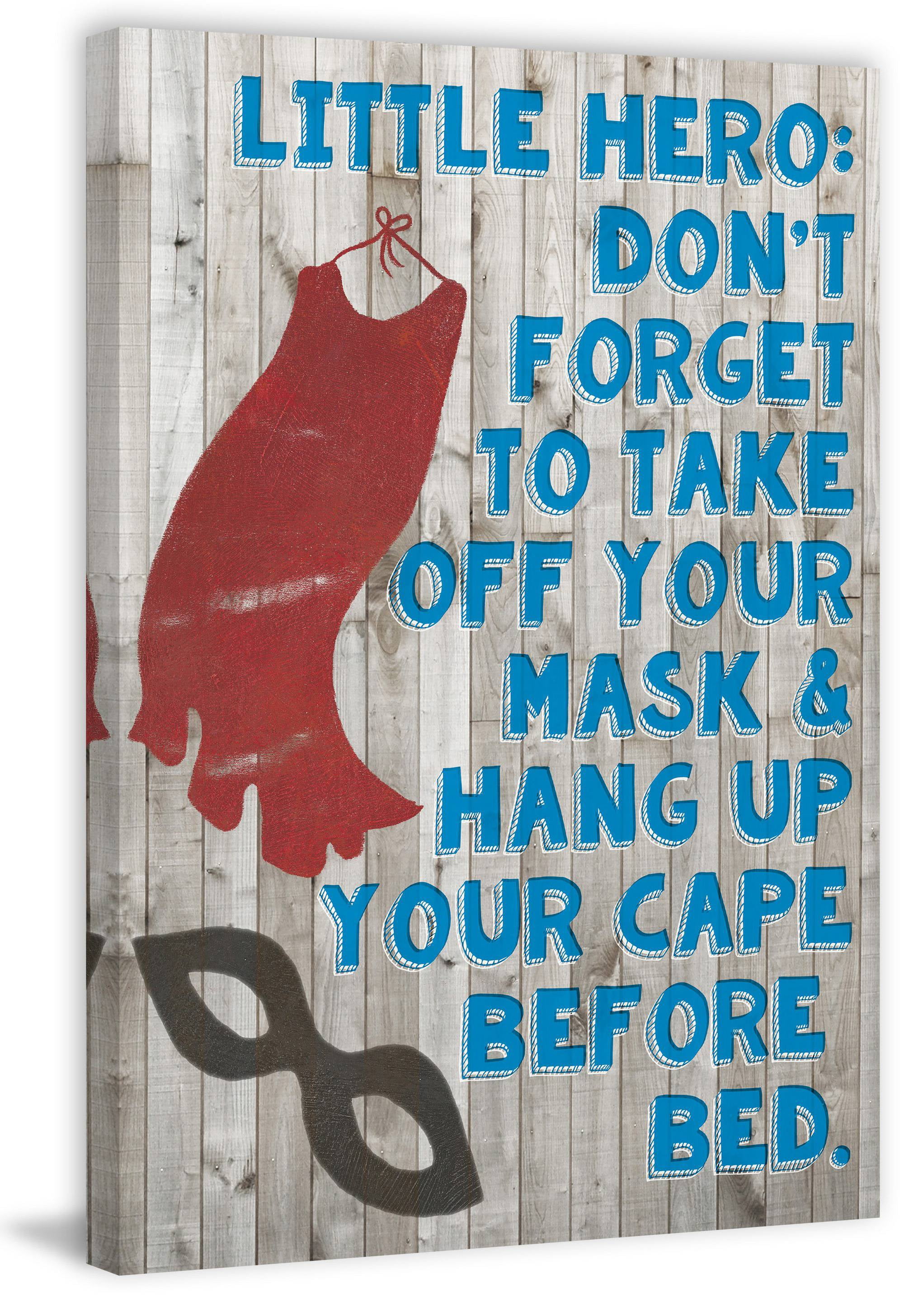 Marmont Hill Superhero Bedtime Rules Canvas Wall Art