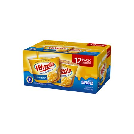(12 pk) Velveeta Shells and Cheese Cups Made from real cheese and milk 2.39 oz., 12 (Best Way To Melt Velveeta Cheese)