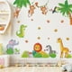 thumbnail image 1 of Pegatinas de pared de animales de la selva, calcomanías de pared, jirafa, elefante, mono, decoración de pared, habitación de niños, guardería, sala de estar, 1 of 5