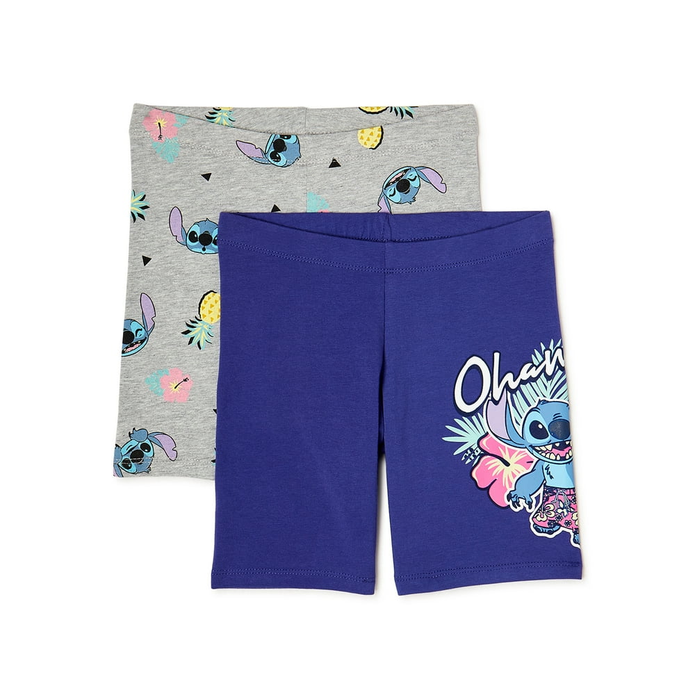 Lilo & Stitch Girls Stitch Shorts, 2-Pack, Sizes 4-16 - Walmart.com ...