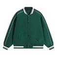 thumbnail image 2 of WIZUTIZ Women's Casual Fashion Baseball Jacket Pocket Long Sleeve Cotton Blend Fall Casual, 2 of 8