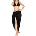 thumbnail image 2 of HAPPY BAY Women's Beach Bikini Wraps Sarong Swimwear Cover up Wrap Skirt Bathing suit Swimsuit Pareo for Women One Size Midnight, Solid, 2 of 4