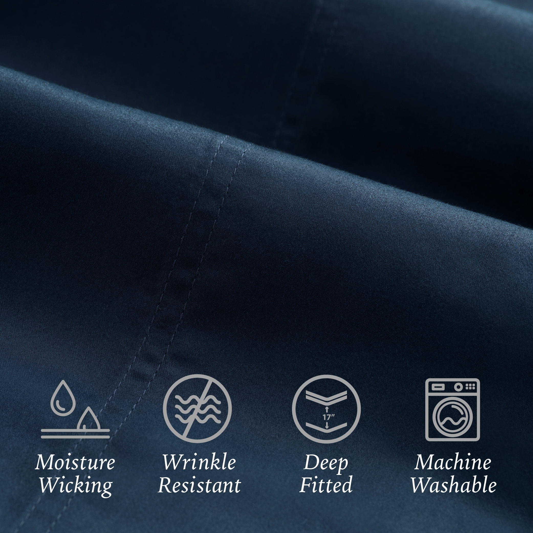 Hotel Style 1000 Tread Count Blue Cove Egyptian Cotton Luxury Bed Sheet Set, Queen