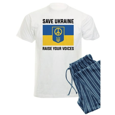 

CafePress - Save Ukraine Raise Your Voices - Men s Light Pajamas