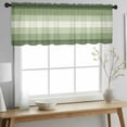 thumbnail image 2 of Sage Green Ombre Valance Curtains for Kitchen/Living Room/Bathroom/Bedroom Window, Rod Pocket Small Topper Half Short Window Curtains Voile Sheer Scarf, Sage Green Gradient Woods Farmhouse 54"x18", 2 of 8