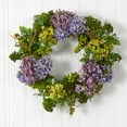 thumbnail image 5 of Nearly Natural 24" Hydrangea Wreath in Multi-Color, 5 of 5
