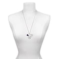 thumbnail image 3 of Delight Jewelry Silvertone Small Purple Megaphone Let Things Go Fall Zoey Charm Necklace, 28", 3 of 4