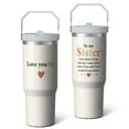 thumbnail image 2 of 1pc football 30oz Tumbler with Straw & Handle - Insulated Stainless Steel Cup | Holiday Gift for Man Women (Christmas, Valentine's, Birthday), 2 of 7