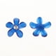 thumbnail image 5 of 20 piezas de botones de flores con parte trasera plana y diamantes de imitación para decoración de bodas. Azul real, 5 of 7