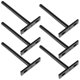 thumbnail image 2 of Muyoka 6 piezas de soporte de estante flotante de acero inoxidable soporte en T oculto de alta resistencia montado en la pared soporte de estante ciego hardware de fijación para estantes de madera ocu Muyoka Hogar, 2 of 7