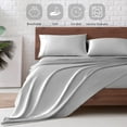 MR&HM Satin Bed Sheets, King Sheets Set, 4 Pcs Silky Bedding Set