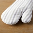 thumbnail image 3 of Martha Stewart Daisy Stripe Oven Mitt Set 2-Pack, Beige/Brown, 7"x13", 3 of 10