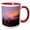 Red/White, variant on 3drose, Yosemite Glacier Point Sunset View Half Dome Cotton Candy Sky, 11oz Two-tone Blue Mug