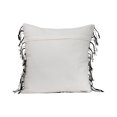 thumbnail image 3 of Foreside Home & Garden Black Striped Hand Woven 18x18" Cotton Decorative Throw Pillow with Hand Tied Fringe, 3 of 5