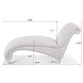 thumbnail image 2 of Miniyam 63.35" Fabric Tufted Armless Chaise Lounge, White, 2 of 12