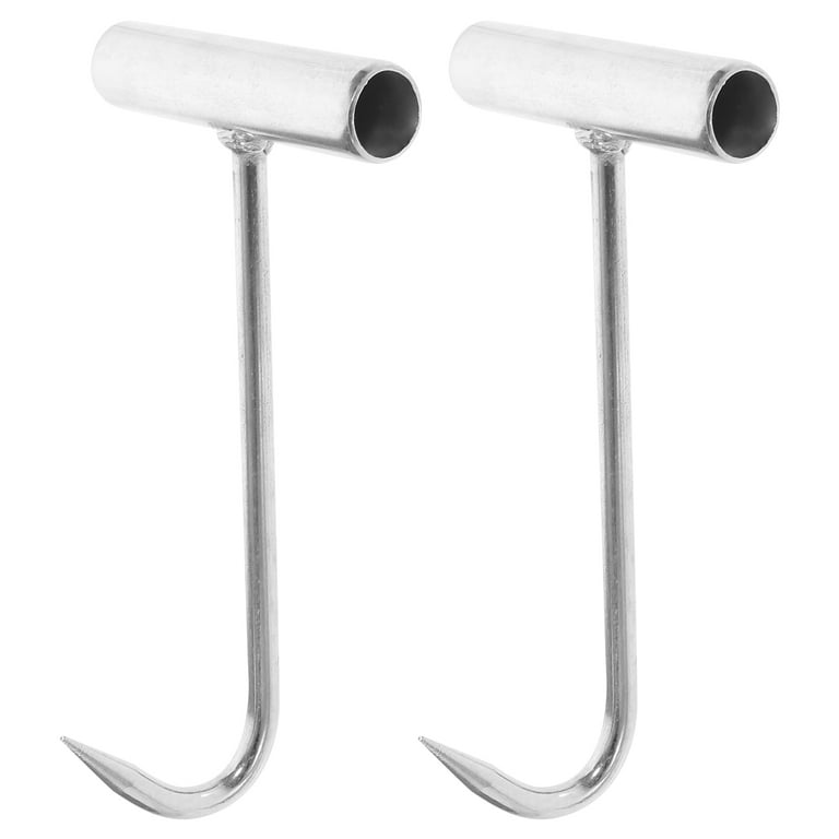 2pcs Kitchen Stainless Steel Meat Hooks Ham Roasted Meat Hanging