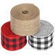 thumbnail image 2 of rollos de cinta para manualidades navideñas, arpillera negra, roja, negra y blanca, materiales para lazos, envoltura de regalos (5cm), 2 of 5