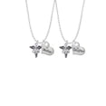 thumbnail image 2 of Delight Jewelry Silvertone Caduceus - CNS Mother & Daughter Heart Necklaces (Set of 2), 19"+2", 2 of 4