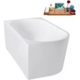 thumbnail image 3 of 59" Streamline G-69-280-BGL Soaking Glossy White Freestanding Tub and Tray With Internal Drain in Brushed Gold, 3 of 8
