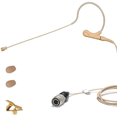 UVS70DR Earhook Headset Microphone with Bendable Boom (for Audio Technica (Tan))$$Music