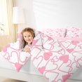 thumbnail image 3 of Erosebridal Dreamy Princess Style 7-Piece Twin Bedding Sets,Pink Loves Heart Bedding Comforter Set For Girls Kids,Reversible, 3 of 7