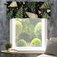 thumbnail image 4 of Christmas Tree Farmhouse Short Window Curtain Valances, Black Green Xmas Tree Winter Rod Pocket Kitchen Valances for Living Room Bedroom Bathroom Cafe 42" x 12", 4 of 8