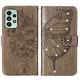 thumbnail image 6 of Allytech For Samsung Galaxy A53 5G Flip Wallet Case,Stylish Diamond Embossed Butterfly PU Leather Shockproof Soft TPU Holder Cover with Hand Strap.For Samsung Galaxy A53 5G,Gray, 6 of 6