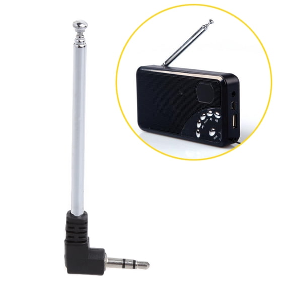 3.5mm FM Radio Receiver Antenna Retractable Aerial Stainless Steel Multi-Purpose Interface Suitable For Car Mobile Phone