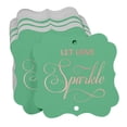 thumbnail image 3 of Inkdotpot Pack Of 100 Let Love Sparkle Wedding Paper Tags DIY Craft Bracket Shape Real Rose Gold Foil Hang Tags, 3 of 6