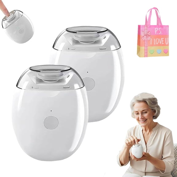 Electric Nail Clipper & File Set (2-Pack) - Rechargeable Automatic Trimmer with 3 Speeds, LED Light & Nail Catcher, Low Noise Design for Adults, Seniors & Safe Home Use(XX)