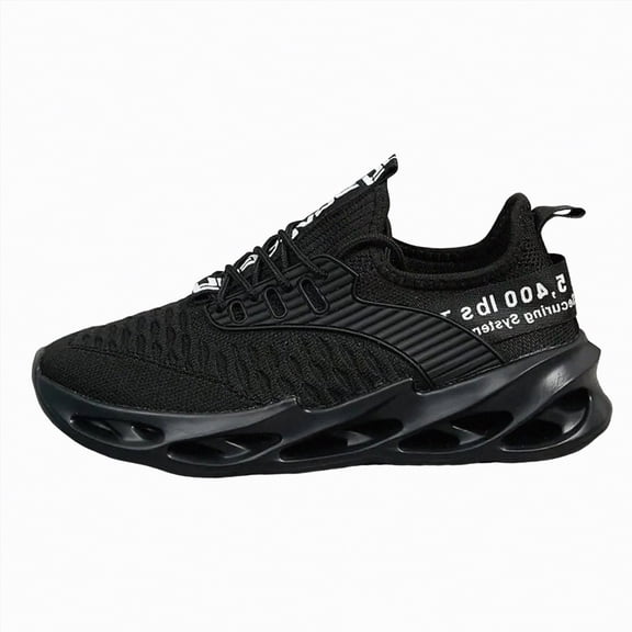 Jkety Mens Wide Sneakers Breathable Running Shoes for Men Anti-Slip Mens Athletic Shoes Lightweight Mens Walking Sneakers for Gym Jogging Sports and Workout Black,8.5