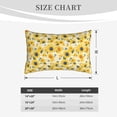 thumbnail image 3 of Fotbe Blue Floral Sunflower Pillow Cases - Envelope Closure - Luxury, Extra Soft, Cooling Pillow Covers - Wrinkle, Fade, Stain Resistant-14"x20", 3 of 8
