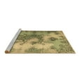 thumbnail image 2 of Ahgly Company Machine Washable Indoor Square Medallion Brown Traditional Area Rugs, 8' Square, 2 of 4