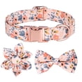 thumbnail image 1 of Collar para perra, collar para cachorro con bonita flor y lazo, hebilla metálica de seguridad ajustable y anilla en D para perros pequeños, medianos y grandes, collar decorativo para mascotas., 1 of 5