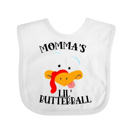 

Inktastic Thanksgiving Mamma s Little Butterball with Cute Turkey Face Gift Baby Boy or Baby Girl Bib