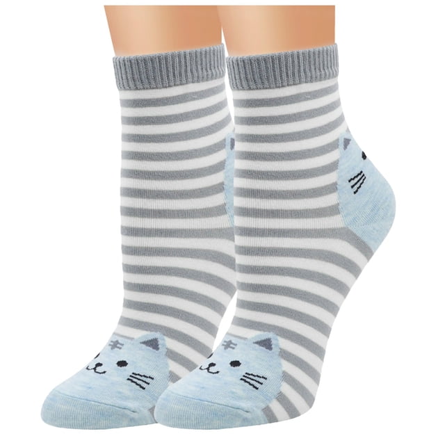 Chaussettes Colorées pour Femmes avec Design Animal de Dessin Animé Chaussettes en Coton Mignonnes et Cool