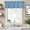 Blue, variant on Red Burlap Texture Farmhouse Short Window Curtain Valances, Farmhouse Vintage Red Rod Pocket Kitchen Valances for Living Room Bedroom Bathroom Cafe 42" x 12"