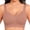 Pink, variant on Seamless Wireless Bra for Women V Neck Soft Stretchy Full Coverage Pullover Bralette No Underwire Wide Straps Comfortable Everyday Wear Breathable Lightweight Beige L