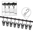 thumbnail image 4 of Juego de clips para cortinas JANYUN de acero inoxidable, paquete de 120, color negro, 4 of 7