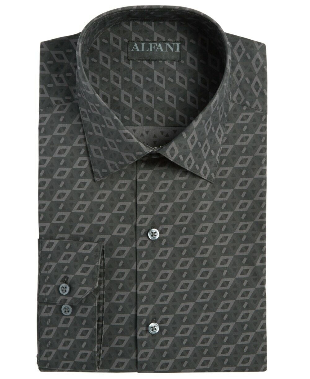 Alfani Mens Dress Shirt Athletic Fit 