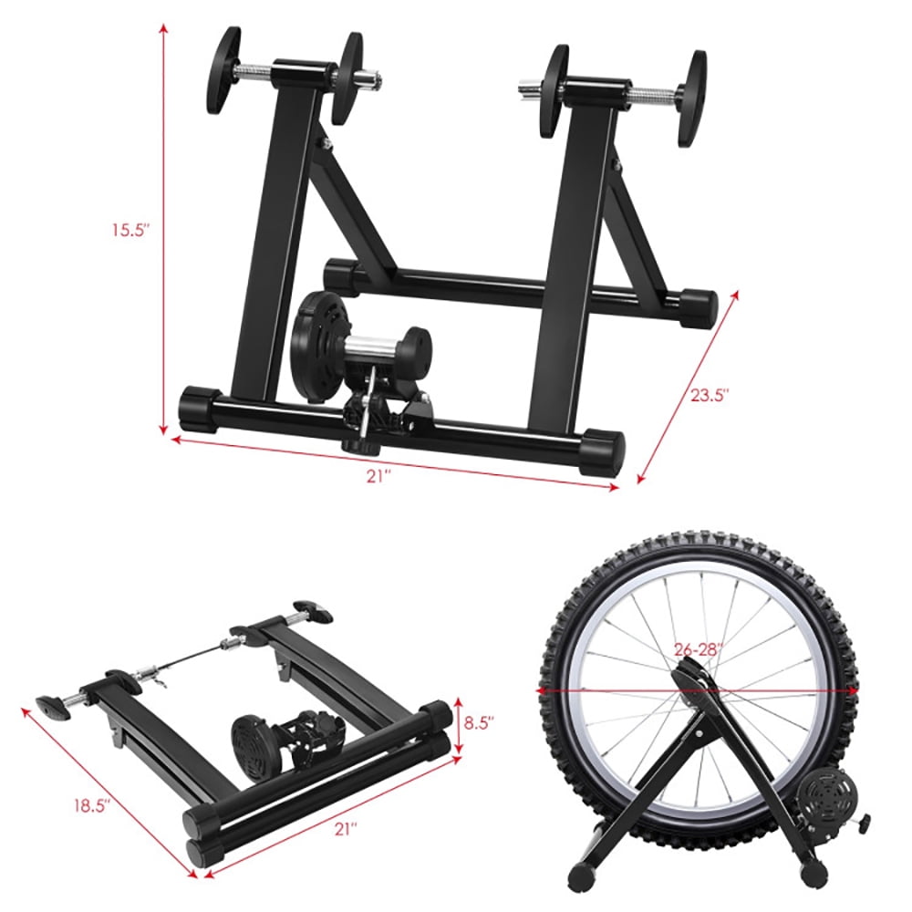 Topcobe Portable Folding Steel Bicycle Indoor Exercise Training Stand, Indoor Cycling Stationary Bike for Home Gym Cardio