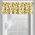 thumbnail image 4 of Ambesonne Abstract Valance & Curtain, Triangle Rhombus Funky, 55"x24", Yellow Brown White, 4 of 6