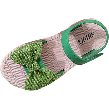 

Toddler Little Girl Sandals Kids Infant Girls Soild Bowknot Princress Shoes First Walkers Prewalker Beach Shoes Sandals