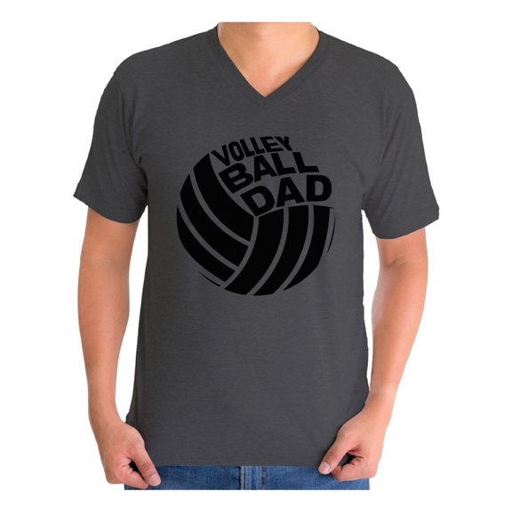 Awkward Styles Men's Volleyball Dad Graphic V-neck T-shirt Tops Sport Dad Father`s Day Gift Idea